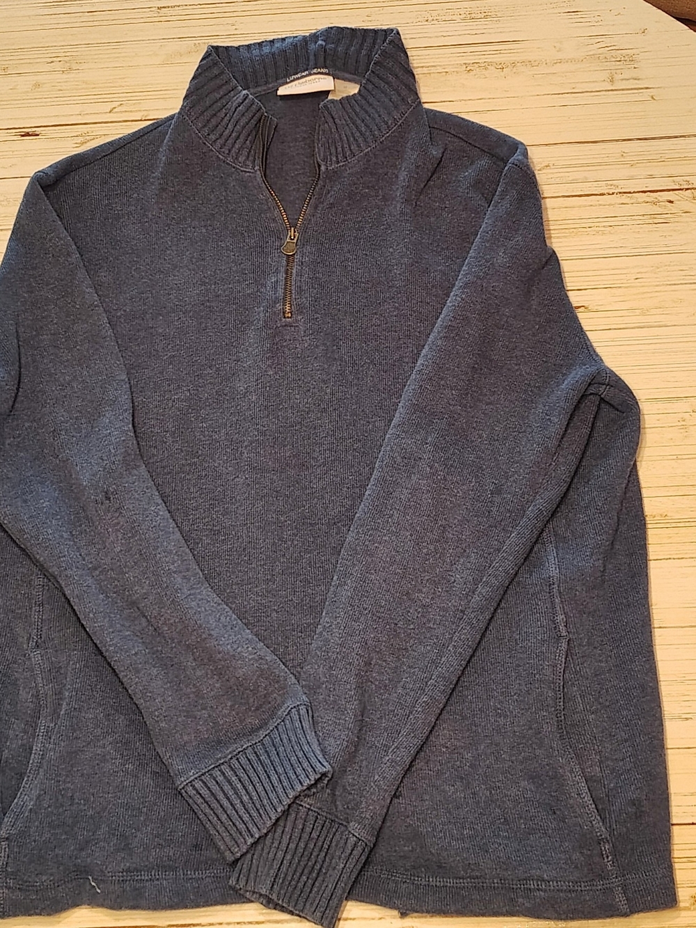Liz Claiborne Vintage Men's Half-Zip Sweater Pullover - Blue. Size Medium.